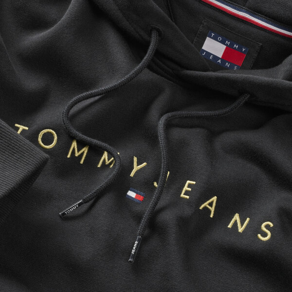 Ανδρική Μπλούζα Φούτερ TOMMY JEANS REG LINEAR GOLD DM0DM20503 Μαύρο - Image 3