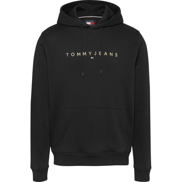 DM0DM20503BDS_F Ανδρική Μπλούζα Φούτερ TOMMY JEANS REG LINEAR GOLD DM0DM20503 Μαύρο - Image 1