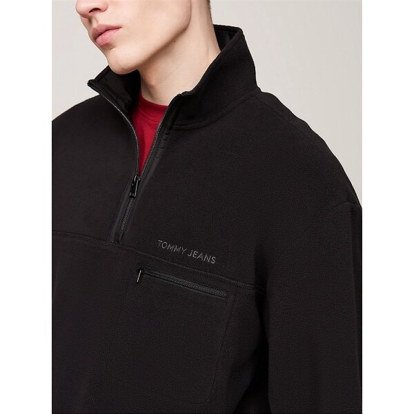 DM0DM20506_BDS_alternate2 Ανδρική Μπλούζα FLEECCE TOMMY JEANS RLX SCLASSIC DM0DM20506 Μαύρο - Image 3