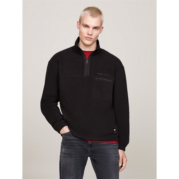 DM0DM20506_BDS_main Ανδρική Μπλούζα FLEECCE TOMMY JEANS RLX SCLASSIC DM0DM20506 Μαύρο - Image 5