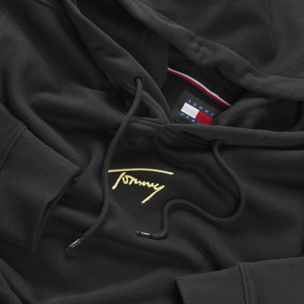 DM0DM20507BDS_D3 Ανδρική Μπλούζα Φούτερ TOMMY JEANS REG GOLD SIGNT DM0DM20507 Μαύρο - Image 2