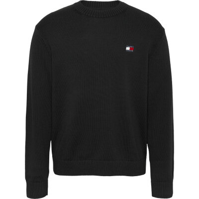 Ανδρικό Πουλόβερ TOMMY JEANS REG BADGE SWEATER DM0DM20706 Μαύρο