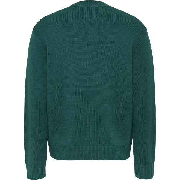 DM0DM20706CWG_B Ανδρικό Πουλόβερ TOMMY JEANS REG BADGE SWEATER DM0DM20706 πράσινο - Image 2