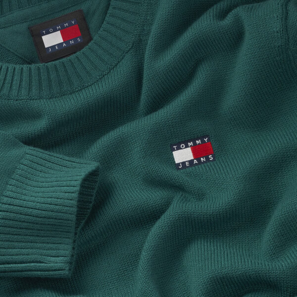 DM0DM20706CWG_D3 Ανδρικό Πουλόβερ TOMMY JEANS REG BADGE SWEATER DM0DM20706 πράσινο - Image 3