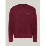 Ανδρικό Πουλόβερ TOMMY JEANS REG BADGE SWEATER DM0DM20706 Μπορντώ