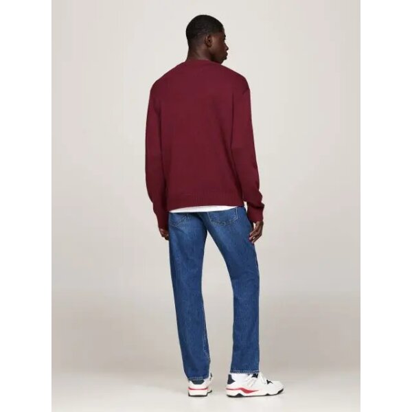 Ανδρικό Πουλόβερ TOMMY JEANS REG BADGE SWEATER DM0DM20706 Μπορντώ - Image 2