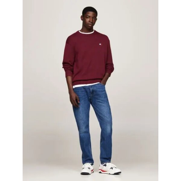 Ανδρικό Πουλόβερ TOMMY JEANS REG BADGE SWEATER DM0DM20706 Μπορντώ - Image 4