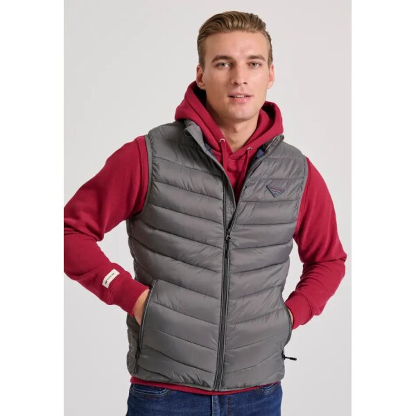 FBM010-001-01_GREY_1 Ανδρικό Γιλέκο FUNKY BUDDHA FBM010-001-01 Γκρί - Image 4