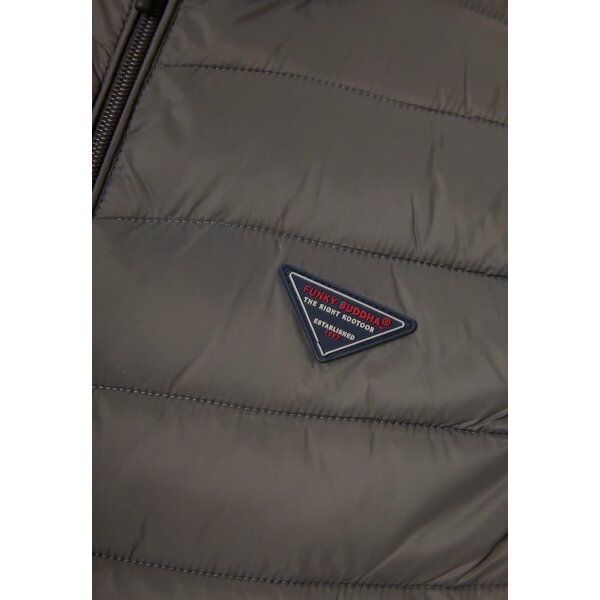 FBM010-001-01_GREY_8 Ανδρικό Γιλέκο FUNKY BUDDHA FBM010-001-01 Γκρί - Image 2