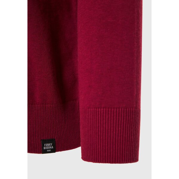 Ανδρικό Πλεκτό Λαιμόκοψη FUNKY BUDDHA FBM010-001-09 Κόκκινο - Image 2