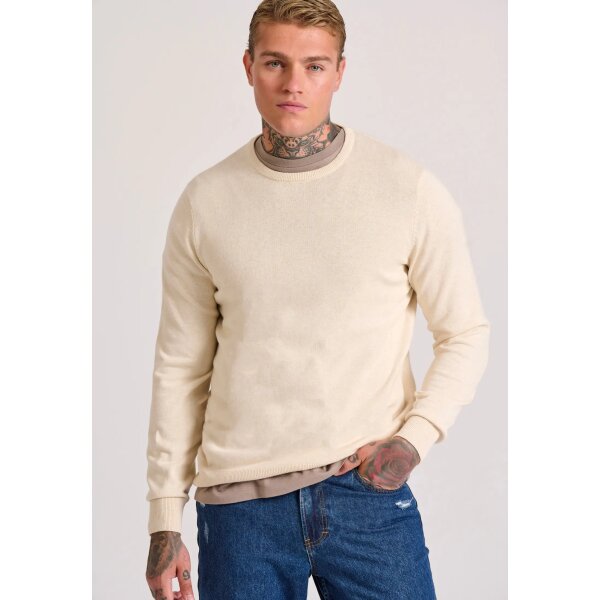 Ανδρικό Πλεκτό Λαιμόκοψη FUNKY BUDDHA FBM010-001-09 Εκρού24 - Image 4