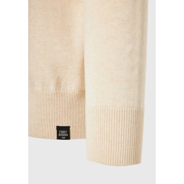 Ανδρικό Πλεκτό Λαιμόκοψη FUNKY BUDDHA FBM010-001-09 Εκρού24 - Image 5