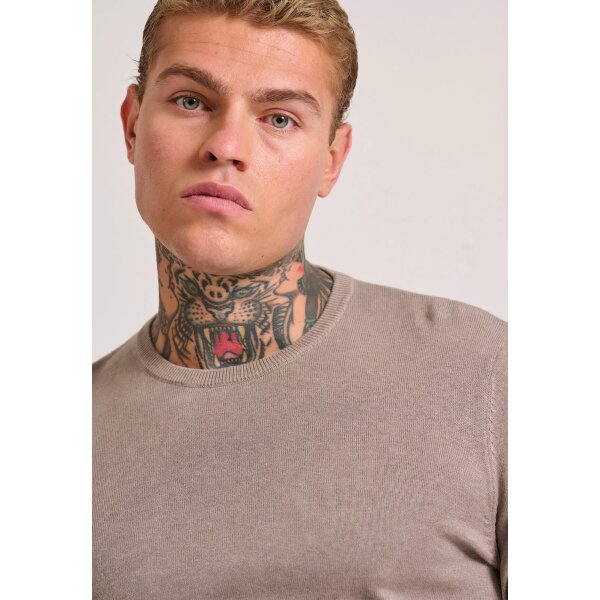 Ανδρικό Πλεκτό Λαιμόκοψη FUNKY BUDDHA FBM010-001-09 Μπέζ - Image 4