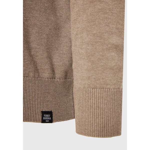 Ανδρικό Πλεκτό Λαιμόκοψη FUNKY BUDDHA FBM010-001-09 Μπέζ - Image 7