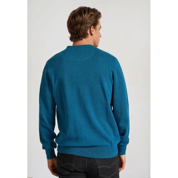 Ανδρικό Πλεκτό Λαιμόκοψη FUNKY BUDDHA FBM010-001-09 μπλε - Image 2