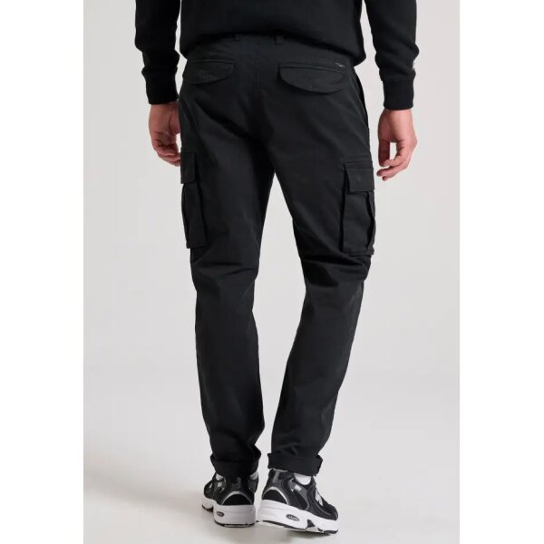 FBM010-002-02_BLACK_4 Ανδρικό Παντελόνι CARGO FYNKY BUDDHA FBM010-002-02 Μαύρο - Image 2
