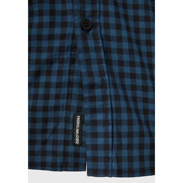 Ανδρικό Πουκάμισο Καρό FUNKY BUDDHA FBM010-003-05 Μπλε - Image 4