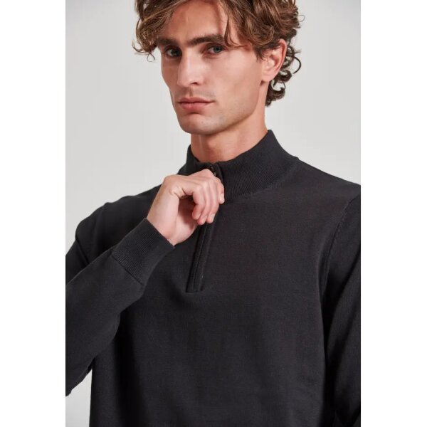 Ανδρικό Πλεκτό με Φερμουαρ FUNKY BUDDHA FBM010-003-09 Μαύρο - Image 4