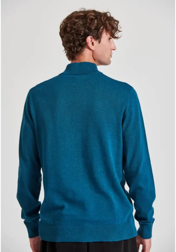 Ανδρικό Πλεκτό με Φερμουαρ FUNKY BUDDHA FBM010-003-09 Πετρόλ - Image 2