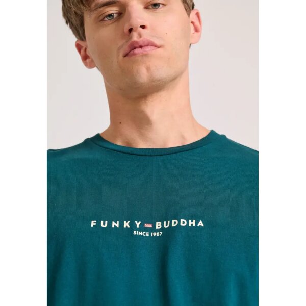 Ανδρική Μπλούζα Μακρύ Μανίκι FUNKY BUDDHA FBM010-005-07 Πράσινο - Image 3