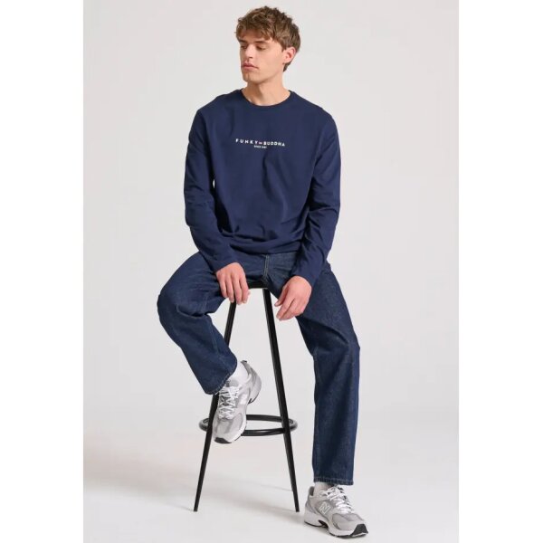 Ανδρική Μπλούζα Μακρύ Μανίκι FUNKY BUDDHA FBM010-005-07 Μπλε - Image 3