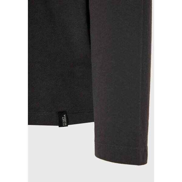 Ανδρική Μπλούζα Μακρύ Μανίκι FUNKY BUDDHA FBM010-006-07 Ανθρακί - Image 7