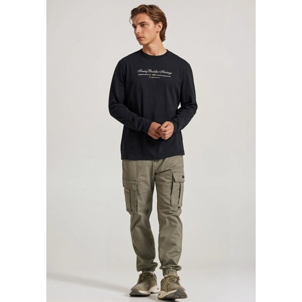 Ανδρική Μπλούζα Μακρύ Μανίκι FUNKY BUDDHA FBM010-006-07 Μαύρο - Image 3