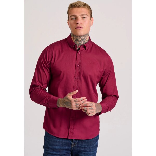 Ανδρικό Πουκάμισο  FUNKY BUDDHA FBM010-015-05 Μπορντώ - Image 2