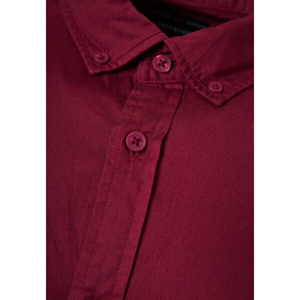 Ανδρικό Πουκάμισο  FUNKY BUDDHA FBM010-015-05 Μπορντώ - Image 7