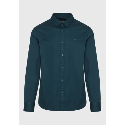 Ανδρικό Πουκάμισο  FUNKY BUDDHA FBM010-015-05 Πράσινο