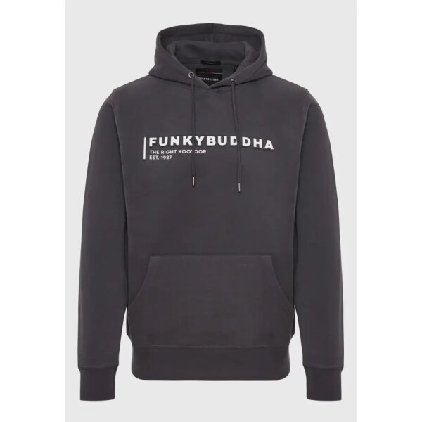 Ανδρική Μπλούζα Φούτερ  FUNKY BUDDHA FBM010-015-06 Ανθρακί - Image 3