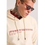 Ανδρική Μπλούζα Φούτερ FUNKY BUDDHA FBM010-015-06 Εκρού - Image 5