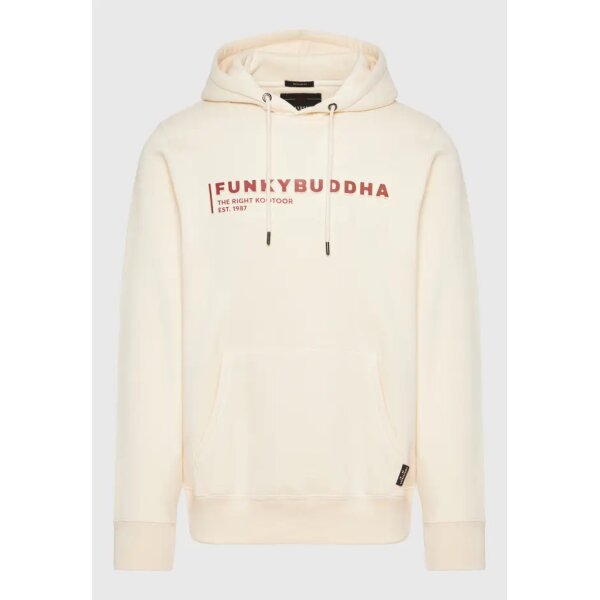 Ανδρική Μπλούζα Φούτερ  FUNKY BUDDHA FBM010-015-06 Εκρού - Image 3