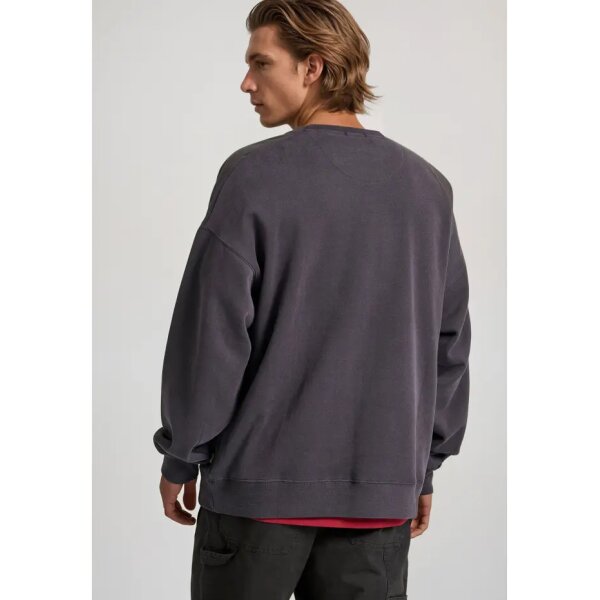 Ανδρική Μπλούζα Φούτερ Λαιμόκοψη FUNKY BUDDHA FBM010-023-06 Ανθρακί - Image 3