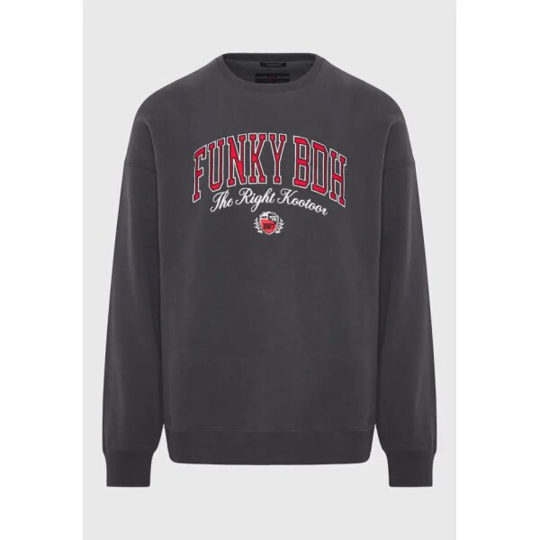 Ανδρική Μπλούζα Φούτερ Λαιμόκοψη FUNKY BUDDHA FBM010-023-06 Ανθρακί - Image 2