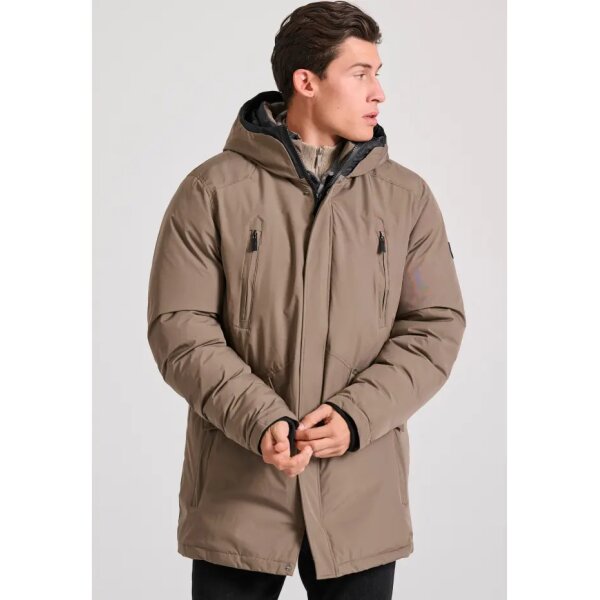 FBM010-041-01_BEIGE_1 Ανδρικό Μπουφάν PARKA FUNKY BUDDHA FBM010-041-01 Μπεζ - Image 1