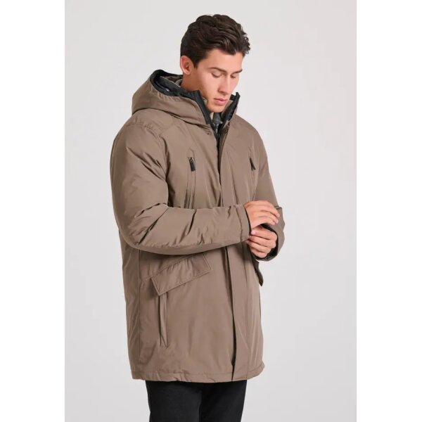 FBM010-041-01_BEIGE_4 Ανδρικό Μπουφάν PARKA FUNKY BUDDHA FBM010-041-01 Μπεζ - Image 4