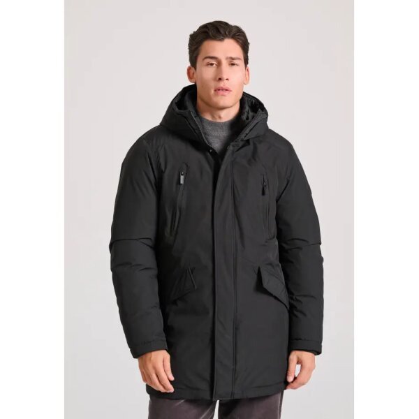 FBM010-041-01_BLACK_1 Ανδρικό Μπουφάν PARKA FUNKY BUDHHA FBM010-041-01 Μαύρο - Image 1