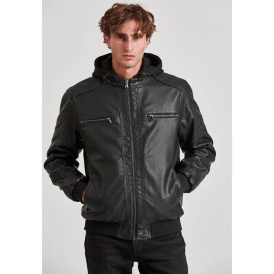 Ανδρικό Μπουφάν BOMBER FUNKY BUDDHA FBM010-061-01 Μαύρο