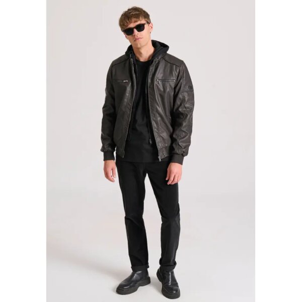 Ανδρικό Μπουφάν BOMBER FUNKY BUDDHA FBM010-061-01 Καφέ - Image 4