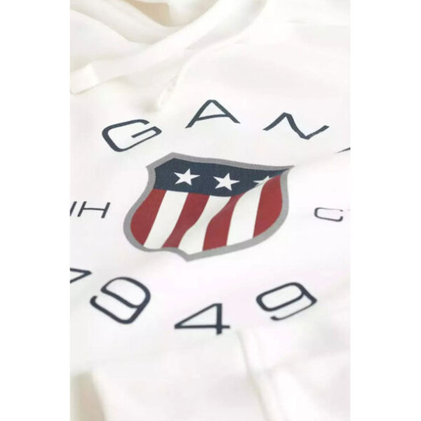 Ανδρική Φούτερ GANT PRINT SWEAT HOODIE 2015087 λευκό - Image 2