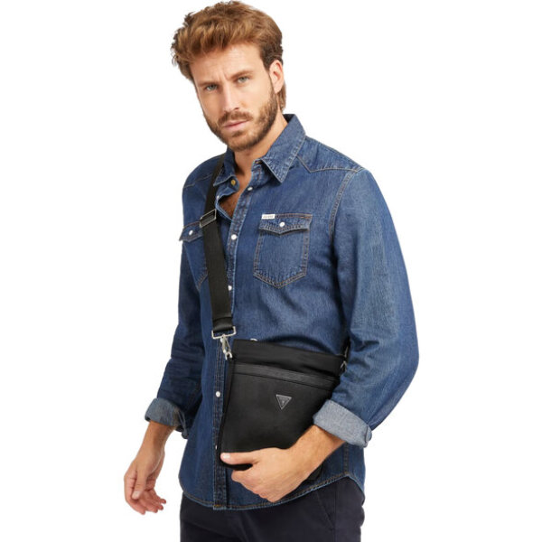 GU0ACHMECRNP33760000-BLA(4) Ανδρικό Τσαντάκι Guess CERTOSA XBODY HMECRNP3376-BLA - Image 4