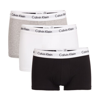 Ανδρικά Εσώρουχα CALVIN KLEIN LOW RISE TRUNK 3PK U2664G Μαύρο Λευκό Γκρί
