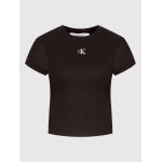 Γυναικεία Μπλούζα CALVIN KLEIN SLIM CROPPED RIBBED T-SHIRT BLACK J20J218337-BEH - Image 5