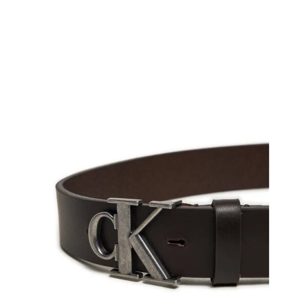 Ανδρική Ζώνη CALNIN KLEIN ROUND MONO PLAQUE LTHR BELT 35 K50K512068 Καφέ - Image 2
