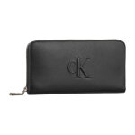 Γυναικείο πορτοφόλι Calvin Klein Sculpted Zip Around Deboss Black K60K612743 BEH