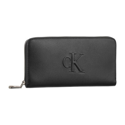 Γυναικείο πορτοφόλι Calvin Klein Sculpted Zip Around Deboss Black K60K612743 BEH