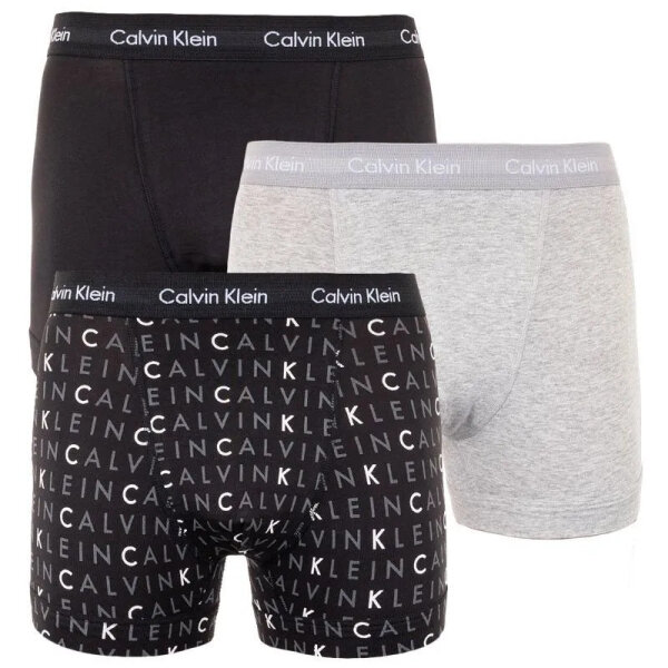 Ανδρικά Εσώρουχα CALVIN KLEIN TRUNK 3PK U2662G YKS Μαύρο Γκρί - Image 1