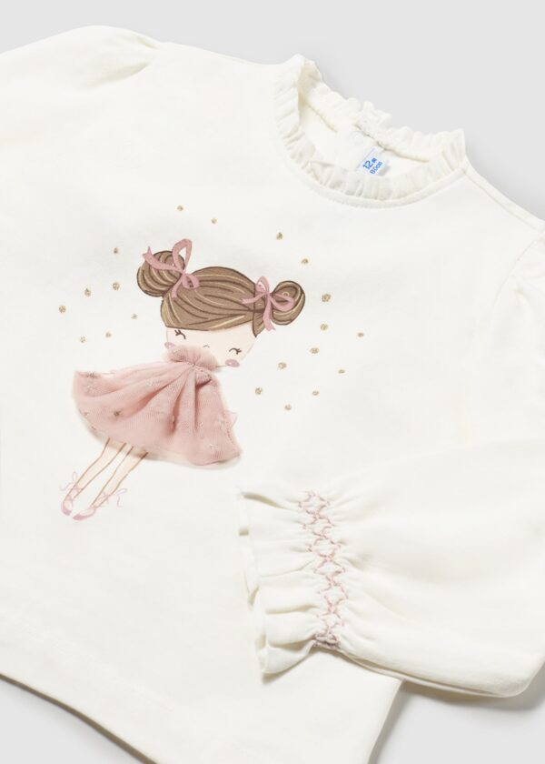 ΠΑΙΔΙΚΗ ΜΠΛΟΥΖΑ ΕΚΡΟΥ/ΡΟΖ ΚΟΡΙΤΣΙ MAYORAL 14-02048-080 - Image 2