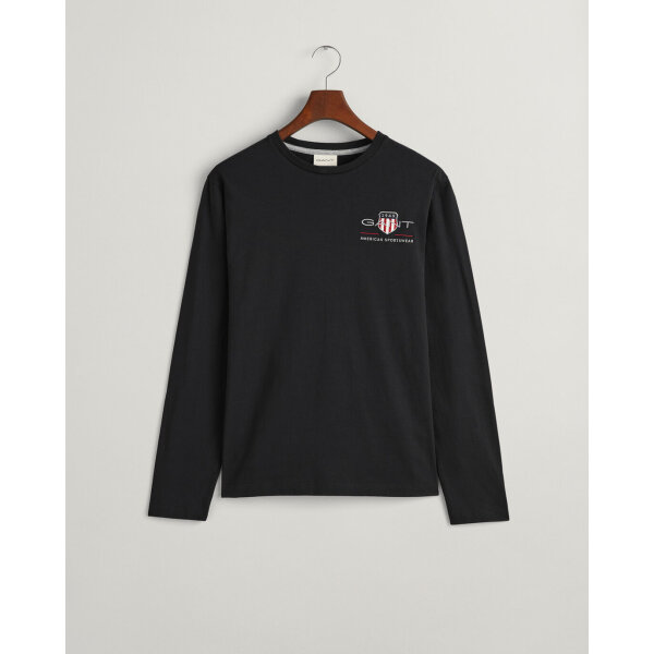 time__1681719644__202303-2004058-005-flat-fv-1 Ανδρική Μπλούζα GANT MEDIUM ARCHIVE SHIELD 2004058 Μαύρο - Image 1